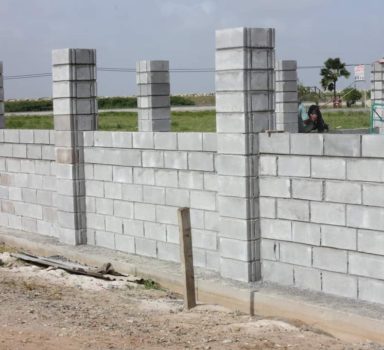 Fence built by RockSolid Stone Hollow Blocks